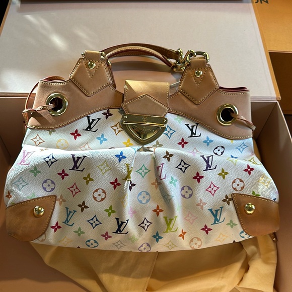 LOUIS VUITTON 
Monogram Multicolor Ursula White - Picture 1 of 14